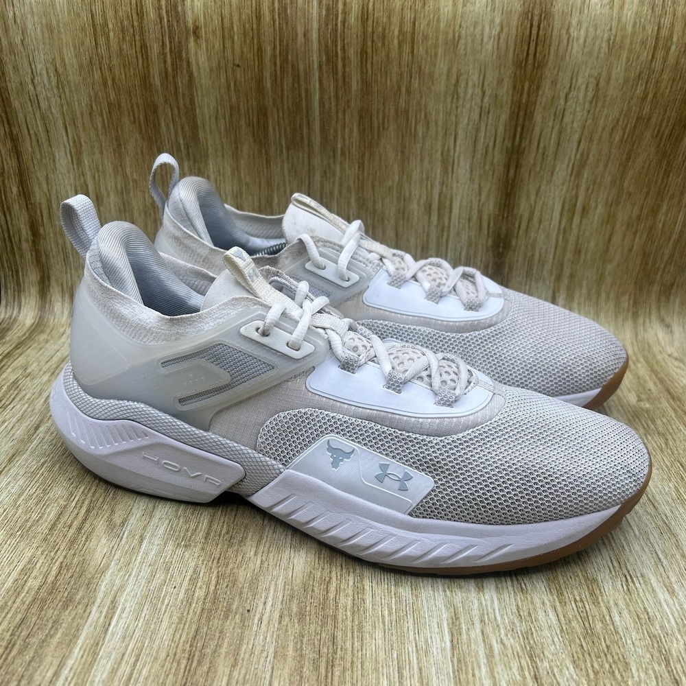 Under Armour Project Rock 5 Men's Size 13 Training Shoes White 3025435-102‎